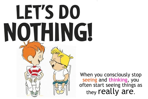 The Art of Not Trying - Wu Wei Providence life coaching and Reiki counseling-- lets do nothing comic