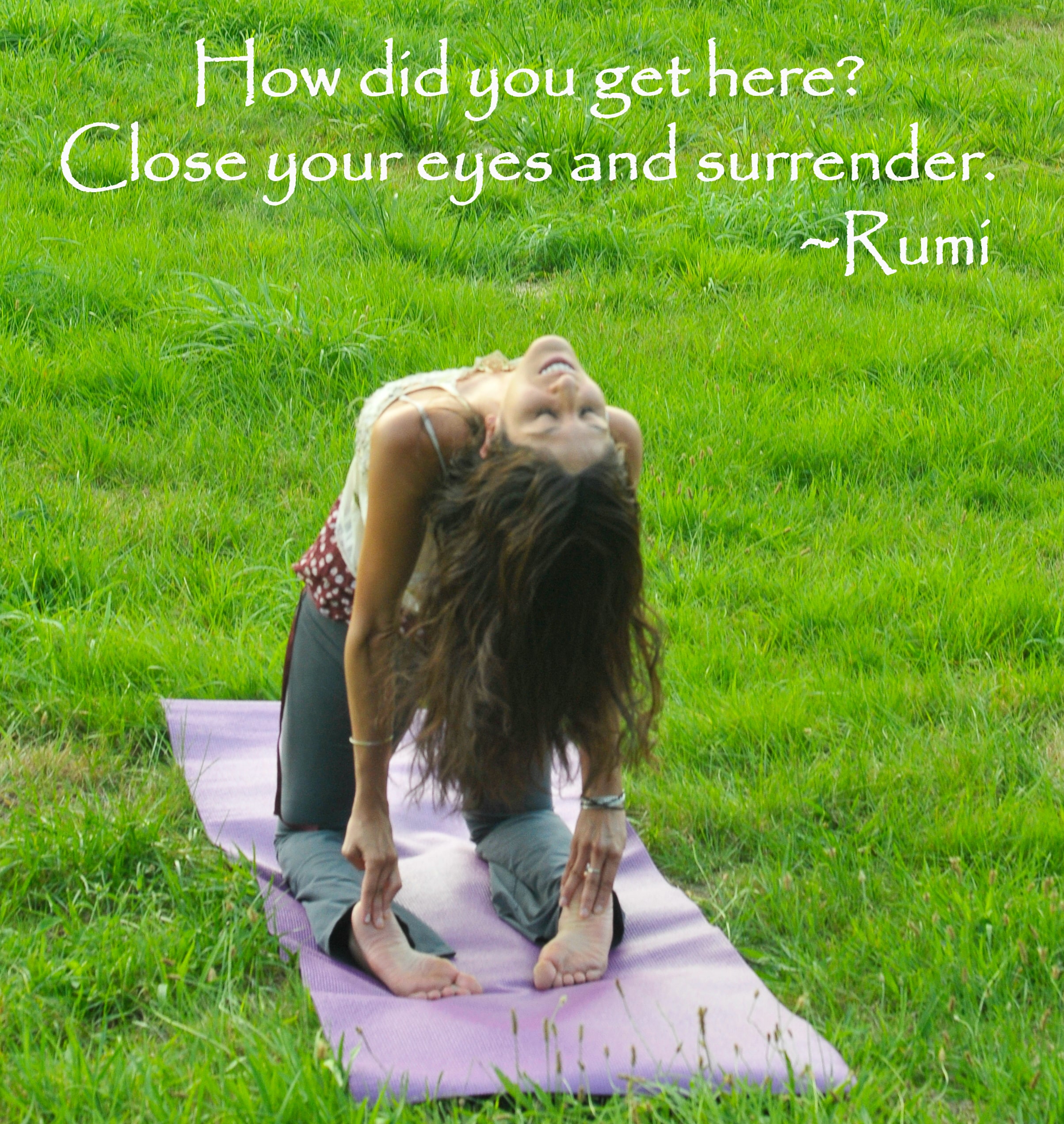 Surrender - Providence Holistic Counseling Services -Surrender-Rumi- woman Yoga Grass